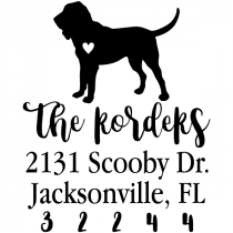 Hound Dog Love Address Stamp