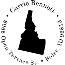 Idaho Round Address Stamp