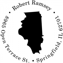 Illinois Round Address Stamp