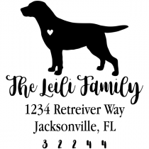 Labrador Retriever Love Address Stamp