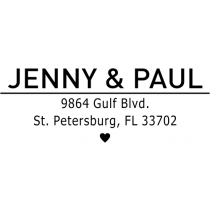First Name Heart Return Address Stamp