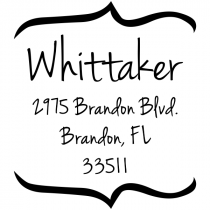 Whittaker Bracket Return Address Stamp