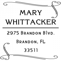 Whittaker Double Heart Border Address Stamp
