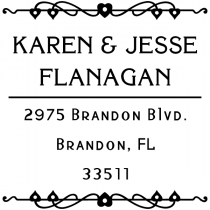 Flanagan Heart Deco Address Stamp