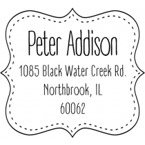 Addison Stitched Border Address Stamp