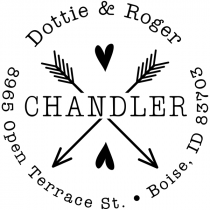 Chandler Arrow Hearts Address Stamp