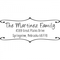 Martinez Family Deco Border Address Stamp