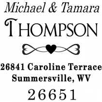 Full of Hearts Return Address Stamp