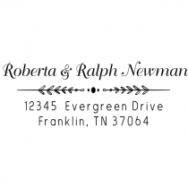 Newman Leafed Out Address Stamp