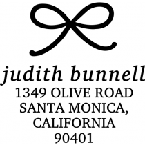 Elegant Bow Return Address Stamp