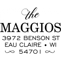 Uptown Script Return Address Stamp