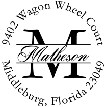 custom round letter address stamp