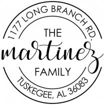 Martinez Round Return Address Stamp