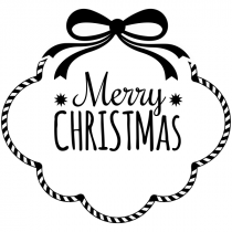 Merry Christmas Candy Cane Border Craft Stamp