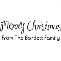 Merry Christmas Family Rubber Stamp