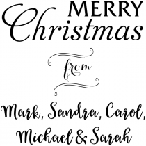 Merry Christmas from Family Stamp