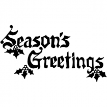 Ornate Seasons Greetings Stamp
