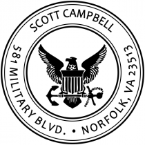 Return Address United States Navy Stamp