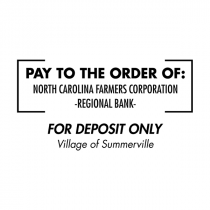 Custom For Deposit Only Financial Stamp