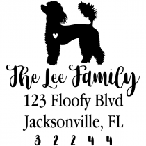 Poodle Love Address Stamp