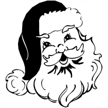 Santa Head Stamp