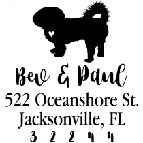 Shih Tzu Love Address Stamp