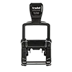 date stamp body against white background