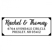 Rustic Script Address Stamp