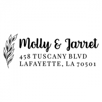 Rustic Script Address Stamp