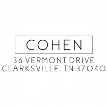 Thin San Serif Address Stamp
