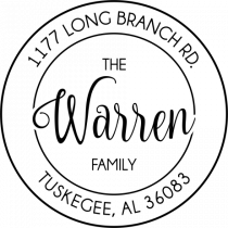 Warren Round Return Address Stamp