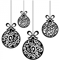 Hanging Christmas Ornaments Craft Stamp