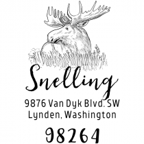 Moose Return Address Stamp