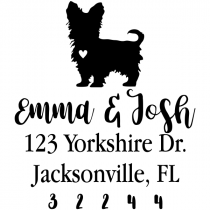 Yorkshire Terrier Love Address Stamp