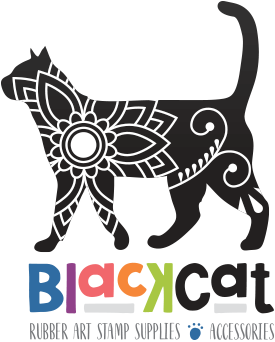 Inkadinkado ~ HAPPY HALLOWEEN black CAT's CLEAR ACRYLIC RUBBER STAMP's NEW 99475 